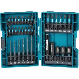 Makita Borr-/bitssats med 33 delar, Impact Black
