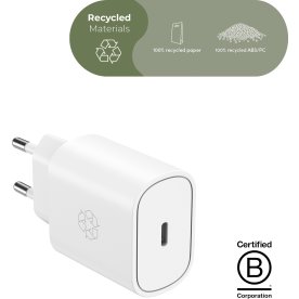 Essentials-laddare 25W, USB-C, strömadapter, vit