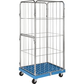 Rullcontainer med plastbotten, 4 sidor