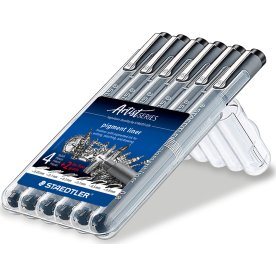 Staedtler Pigment Liner 308 fiberpenna, 6 st.