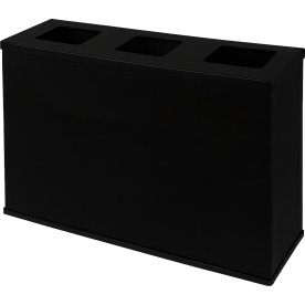 Eco Station avfallssortering | 3 behållare | Svart
