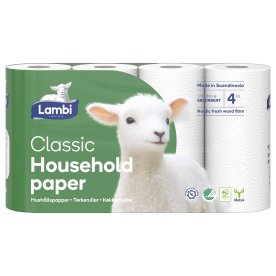 Lambi Hushållspapper, 2-lagers, 20 rullar