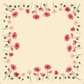 Dunicel Duk, 84x84 cm, Poppy Charm, 20 st.