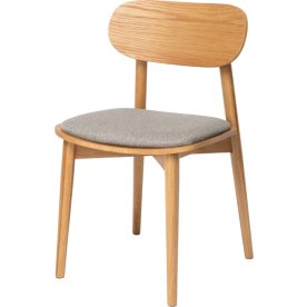 NordicLine kantinstol, ek/klädd sits