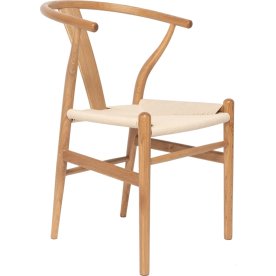 NordicLine kantinstol, ek/flätat säte