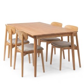 NordicLine matsalsset m/4 stolar m/dynor, ek