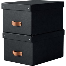 Leitz Puro Box m. lock | M | Svart | 2 st.