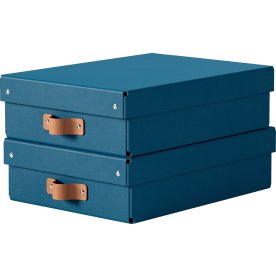 Leitz Puro Box med lock | M låg | Blå | 2 st.