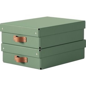 Leitz Puro Box m. lock | M låg | Grön | 2 st.