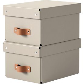 Leitz Puro Box med lock | S | Beige | 2 st.