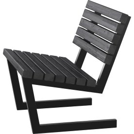 Plus Siesta Living Loungestol, 75 cm, svart