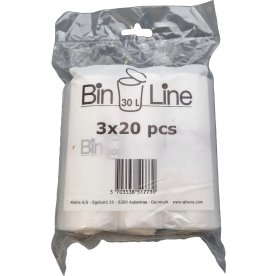 Soppåsar med stjärnbotten 30L, 47x84cm, 10my, Klar