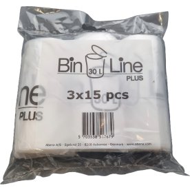 Soppåsar m/stjärnbotten 30L, 47x84cm, 20my, Klar