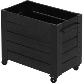 Plus Cubic Blomlåda med hjul 87x50x73, svart