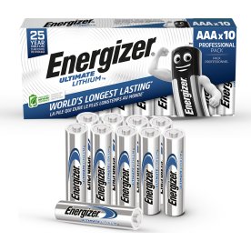 Energizer Lithium Standard AAA-batteri, 10 st.