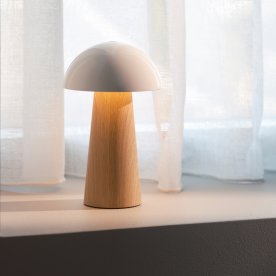 Kreafunk Bello Bärbar Lampa, ljust trä