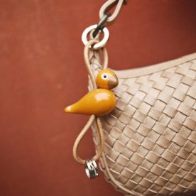 Kay Bojesen Nyckelring Fågel, orange