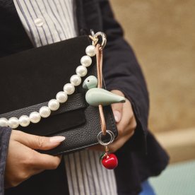 Kay Bojesen Nyckelring Fågel, grön