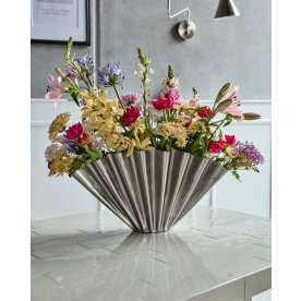 House Doctor Flood Vas H30cm, borstad silverfinish