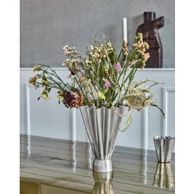 House Doctor Flood Vas H33cm, borstad silverfinish