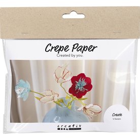 Mini DIY Kit Kreppapper | Kreppblommor | Pastell