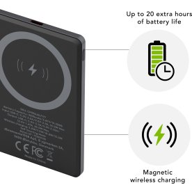 DBRAMANTE1928 Power Bank, 5K Trådlös v2 - Grå