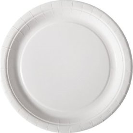 Tallrik papper 18cm vit 100/fp