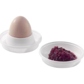 Äggkopp plast vit 100/fp