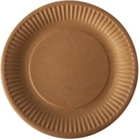 Tallrik PURE papper Ø190mm brun 100/fp
