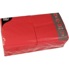 Servett 1-lags 33x33cm röd 500/fp