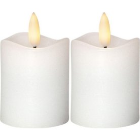 Blockljus STAR T Flamme LED 7,5cm vit