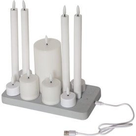 Ljus STAR T Flamme LED m/laddare mix