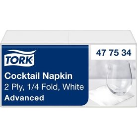 Servett TORK Cocktail 2-lags vit 200/fp