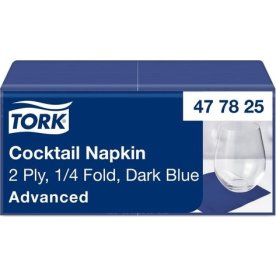 Servett TORK Cocktail 2-lags blå 200/fp