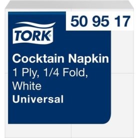 Servett TORK Cocktail 1-lags vit 500/fp