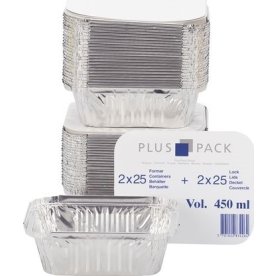 Aluminiumform inkl. lock 450ml 50/fp