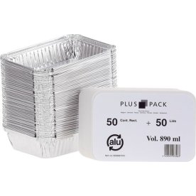 Aluminiumform inkl. lock 890ml 50/fp