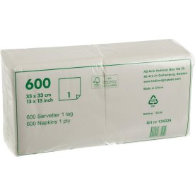 Servett DUNI 1lags 33x33cm Finess 600/fp