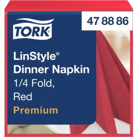 Servett TORK LinStyle röd 39x39cm 50/fp