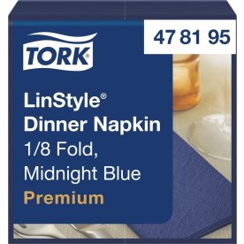 Servett TORK LinStyle mblå 39x39cm 50/fp