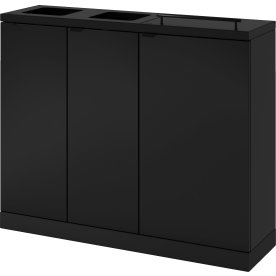 Bica 955 Avfallsstation 4 hinkar m/lock, Svart