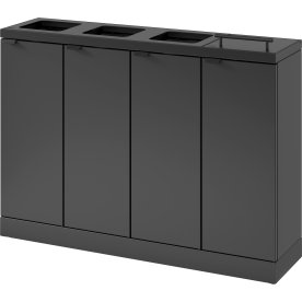 Bica 892 Avfallsstation 4x60L, Lock, Antracit