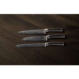 by Gaard Damascus knivset, 3 delar