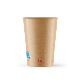 Pappersmugg, natur, plastfri, 25 cl, 50 st.