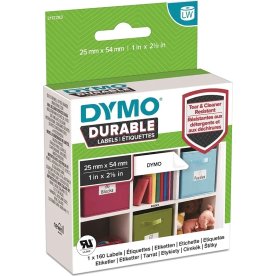 Dymo Durable etikett 25x57 mm, extra stark