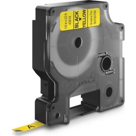 Dymo D1 märktejp 6mm, svart på gul