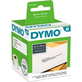 Dymo LW adressetikett, 89x28 mm