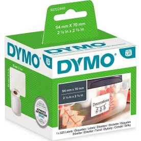 Dymo LW diskettetikett, 54x70 mm