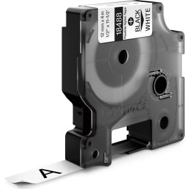Dymo Rhino flexibel tape, 19 mm, svart på vit