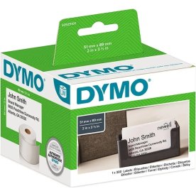 Dymo LW gäst-/namnskylt, 89x51 mm